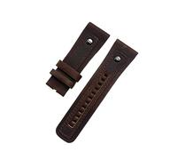 SXSWCH 28 mm Classico Canda di guardia in pelle autentica con rivetta per sette venerdì cinghia di orologio nera Braccia marrone Bracciale Fibbia