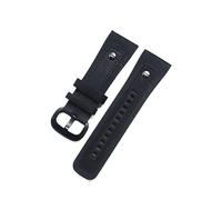SXSWCH 28 mm Classico Canda di guardia in pelle autentica con rivetta per sette venerdì cinghia di orologio nera Braccia marrone Bracciale Fibbia