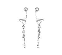 SXSWCH 925 Orecchini a Goccia di aeromobili in Argento Sterling, Orecchini a Gocce a Catena Argento, Orecchini Pendenti per Il Gancio di Moda per Il Regalo di Compleanno delle Donne