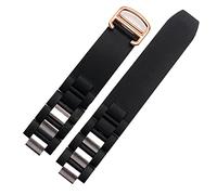 SXSWCH Bande di guardia in silicone per la banda di guardia convessa convessa del 21 ° secolo 20 * 10 mm Accessori per catena di orologi impermeabili sono cinghie adatte (colore: oro rosa bianco,