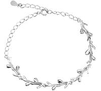 SXSWCH Bracciale di braccialetto in argento sterling regolabile, donna Sterling Sterling Bracciale vintage Oliva ramo di oliva Bragnello regolabile squisito signore bracciale sterling argento