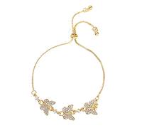 SXSWCH Bracciale oro oro fortunato farfalla colorato bracciale full diamond petalo bracciale farfalla di rinestone braccialetti di regolazione della