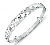 SXSWCH Bracciale per braccialetto in argento sterling regolabile, donne Sterling Sterling Braggonle regolabile Bracciale Bracciale Sterling in argento Gioielli Regali di compleanno