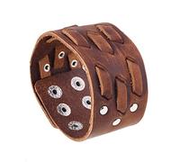 SXSWCH Bracciale Punk Punk largo bracciale nero Braccialetti e braccialetti per uomini per uomini gioielli da donna da polso vintage gioielli da donna (colore: 82353, dimensione: 23 cm)
