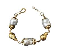 SXSWCH Braccialetti in acqua dolce grigia grigia keshi perla bianca rotonda rotonda avvolgente a mano bracciale 8 "