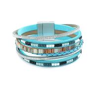 SXSWCH Braccialetti in pelle intrecciata bohémien donne bracciale rino fatte a mano femmina femmina