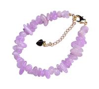SXSWCH Braccialetto 6-8 mm in pietra naturale ghiaia gemme patatine perle braccialetti bracciale per uomini e donne, gioielli da donna regolabile