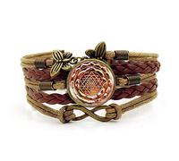 SXSWCH Braccialetto alla moda sri yantra multistrato fattine fatte a mano gioielli intrecciati per bracciale per uomini per donne regali accessori di moda da donna gioielli