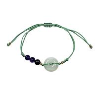 SXSWCH Braccialetto genuino fortunato giada ciambella con 12 compleanno in pietra bracciale da donna bracciale (colore: ametista)
