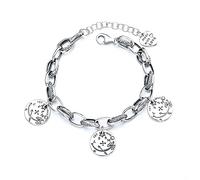 SXSWCH Braccialetto per donne sterling argento pesante industria creativa marca rotonda bracciale alla moda sorridente bracciale