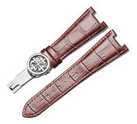 SXSWCH Cinta d'oro in pelle genuina per Patek Philippe 5711 5712G Waterproof Sweat-Sweature a prova di orologio con fibbia pieghevole concavo a prova di piegatura da 25 mm (colore: Black-Rose Gold-B,
