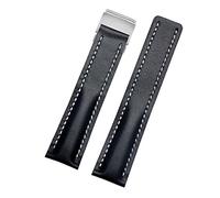 SXSWCH Cinturino in pelle autentica 22mm da 24 mm di orologi per bracciale in pelle di crava da uomo da uomo Breitling con fibbia di schieramento