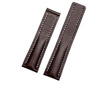 SXSWCH Cinturino in pelle autentica 22mm da 24 mm di orologi per bracciale in pelle di crava da uomo da uomo Breitling con fibbia di schieramento