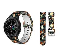 SXSWCH Cinturino per orologio da polso curvo da 20 mm, per orologio 4, classico, 46, 42 mm/44, 40 mm, con stampa in silicone, Watch4 44mm, A