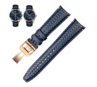 SXSWCH Cinturino per orologio da polso in vera pelle, 22 mm, 20 mm, per IWC IW503312 IW500713 IW344205, blu cowhide Watch, con fibbia, 22mm, A