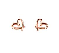 SXSWCH Cuore minimalista Orecchini in argento sterling per donne adolescenti fascino cavo lo studio di cuore dal cuore piccolo piccolo cartilagine dopo la pin ipoallergenico auricolare gioielli