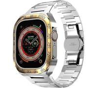 SXSWCH Custodia di orologio protettivo in acciaio inossidabile robusto , per kit di modifica del cinturino da 49 mm in acciaio inossidabile in acciaio inossidabile braccialetta
