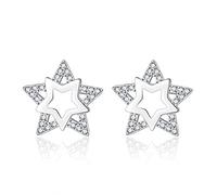 SXSWCH Earring Elegant CINETTO CINETTO Doppio con Crystal Stud Women's Fashible Affascinante zircone Gioielli Orecchini da Donna