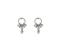 SXSWCH Fashion Rhinestone Bow Stud Women Vintage 925 Ago Metal Color Party Gioielli di Fascia Alta Orecchini di Fascia Alta