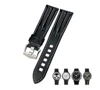 SXSWCH Guida fascia d'oro in pelle 20mm 21mm per Omega Seamaster 300 Aqua Terra Speedmaster Pin Clasp Black Cint