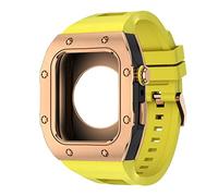 SXSWCH Kit MOD di modifica per custodia a banda 8 7 45mm 45 mm Accessori per telaio in metallo al silicone per iWatch 6 5 4 SE