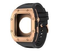 SXSWCH Kit MOD di modifica per custodia a banda 8 7 45mm 45 mm Accessori per telaio in metallo al silicone per iWatch 6 5 4 SE