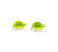 SXSWCH Orecchini a foglie verdi Purcing for Women S925 Sterling Silver Pinsine Orena Donno Piccolo Orecchini di Tragus Carina Ipoallergenica Minimalista Minimalista Summer Leaf Gioielli regalo