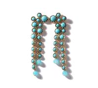 SXSWCH Orecchini a goccia dangle lungo cerchio rotondo per donne con tono d'oro in pietra natale vintage in pietra natale incantevoli ad ciondoli eleganti festività di compleanno leggera di