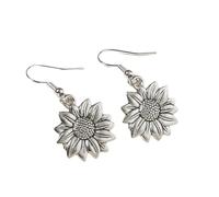 SXSWCH Orecchini di girasole d'oro e argento antichi per le donne - Stili a gallone e stallone, lega ipoallergenica, design floreale vintage leggero per abbigliamento quotidiano, feste, matrimoni