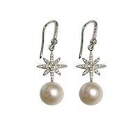 SXSWCH Orecchini di parole di riso S925 a tre pezzi di perla d'acqua dolce naturale, catena delle clavicole collana regalo in stile piccolo incenso, 925, orecchini