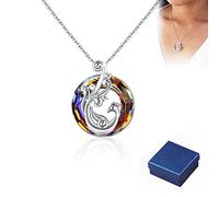 SXSWCH Prodotti da ragazza collana di cristallo phoenix, per auto -S925 sono sopravvissuto perché il fuoco dentro di me brucia più luminoso del fuoco intorno a me colorato orecchini di collana fenice