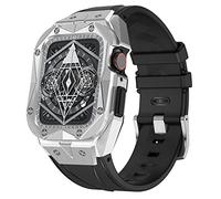 SXSWCH Set di custodie in acciaio inossidabile cinturino in silicone ， per 9/8/7/6/5/5/SE SERIE 45mm 44 mm Sostituire gli accessori per cinturino per braccialetti per orologi