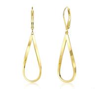 SXSWCH Teatro geometrico a doppio telaio a doppio telaio per donne con chiusura a leva, argento oro oro a 14k o argento stero