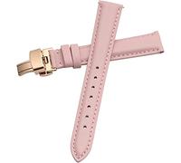 SXSWCH Watch Band con cinghia di ricambio in pelle in pelle inossidabile rosa ， verde rosa-17mm