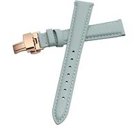 SXSWCH Watch Band con cinghia di ricambio in pelle in pelle inossidabile rosa ， verde rosa-17mm