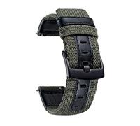 SXSWCH Watch Bands classico tessuto in tela con vera pelle ibrida - Cinturino di ricambio con fibbia nera 18/20/22 mm, 22mm, A