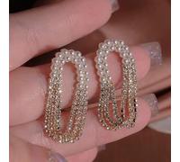 SXSWCH Zircone inlaiid -Color Heart Long Orecchini di Nappa Gioielli per Il Regalo di Compleanno delle Donne