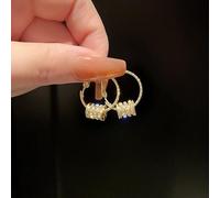 SXSWCH Zircone inlaiid -Color Heart Long Orecchini di Nappa Gioielli per Il Regalo di Compleanno delle Donne