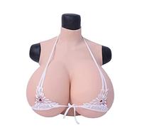 SXTYFBB Seni in Silicone riempiti di Cotone Coppa D travestitismo enormi Forme di Seno Finto per Mastectomia travestitismo Transgender Tette finte, Avorio