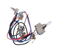 SXTYOPT Kit Cablaggio Chitarra Elettrica per Kit di Cablaggio Pickup per Chitarra elettrica LP Potenziometro 2T2V 500K Interruttore a Tre Vie con a Doppia Bobina