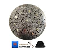 SXTYYH 6 Pollici 11 Note Tongue Drum Strumento A Percussione Chakra Drum Rain Educazione Musicale for L'Esterno Con Palette for Le Dita, Bacchette, Borsa(A)