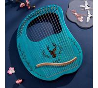 SXTYYH Lyre Harp, 19, 21, 24, 32 Corde Mogano Lira Arpa Portatile Professionale Strumento A Corde Con Chiave for Accordare, Corda Di Ricambio, Plettro E Manuale(19 strings)