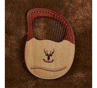 SXTYYH Lyre Harp, 7,19 Corde Lira Arpa Strumenti for Adulti Bambini Principianti Corpo In Mogano Arpa Lira Con Chiave for Accordare(19 String Deer)