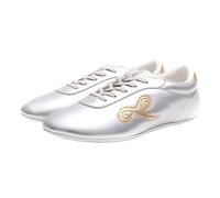 SXTYYH Pelle Scarpe Arti Marziali for Donne E Uomini, Scarpe Da Taekwondo for L'Allenamento Karate, Tai Chi Scarpe All'Aperto Comode Scarpe Kung Fu for Camminare Tutto Il Giorno(Silver,44EU)