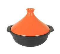 SXTYYH Pentola Tajine for Cucinare Alta Qualità Tajine Terracotta Marocchina for Una Distribuzione Uniforme Del Calore Casseruola Con Coperchio Affusolato(Orange with handle)