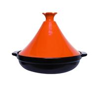SXTYYH Pentola Tajine for Cucinare Casseruola Tajine Terracotta Marocchina for Cuocere A Fuoco Lento, Brasare, Cucina Tradizionale Nordafricana(Arancia)