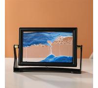 SXTYYH Pittura di Sabbia Che Scorre 5/7/10 Pollici Rotante Arte della Sabbia in Movimento, 3D Mare Profondo Pittura di Vetro Rotonda A Clessidra for Soggiorno, Regalo for La Casa(Blu,10in)