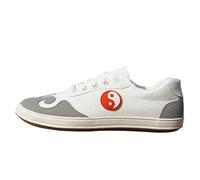 SXTYYH Scarpe Kung Fu for Esercizi Allenamento Suola Antiscivolo Scarpe for Arti Marziali Tessuto Di Canapa Tai Chi Scarpe Leggere Sneakers for Uso Quotidiano Camminata(Bianca,44EU)