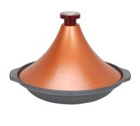 SXTYYH Stile Giapponese Lega Di Alluminio Pentola Tajine for Cucinare Tajine Marocchina for Cottura Lenta, Riso In Pentola Di Terracotta Ceramica Casseruola(24cm)