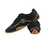 SXTYYH Tai Chi Scarpe Leggere Kung Fu Scarpe for Arti Marziali for Donna E Uomo Con Tendine Di Manzo Suola Antiscivolo, Tela Allenamento Scarpe Da Taekwondo(Nero,39EU)